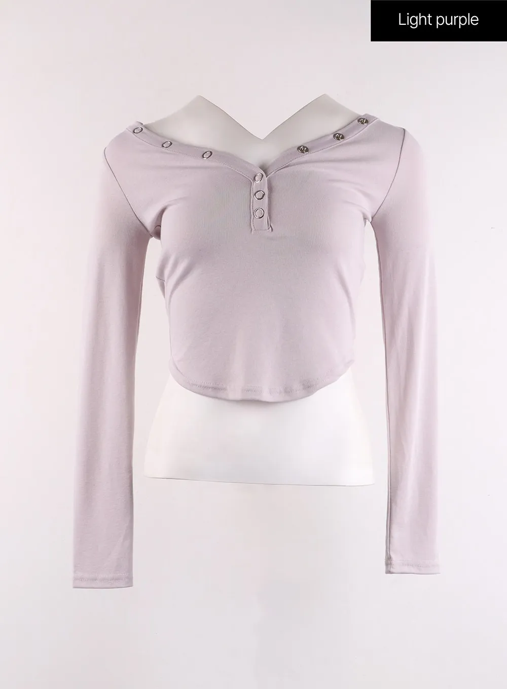 V-Neck Button Long Sleeve CF401