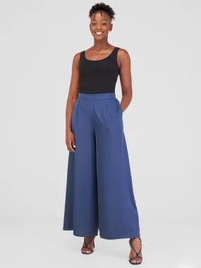 Vivo Alika High Waist Pants - Navy Blue