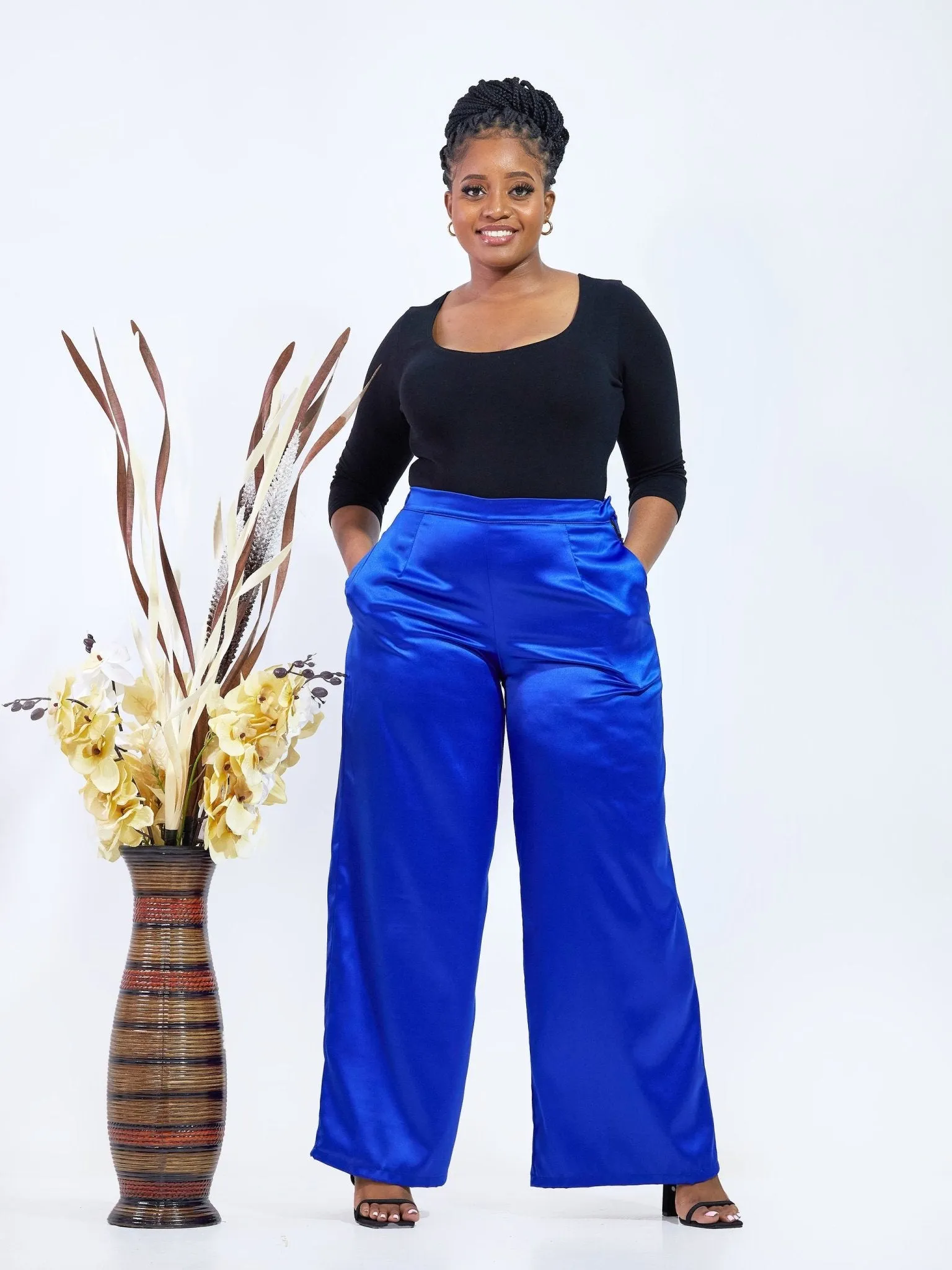 Vivo Raha Wide Leg Pants - Royal Blue