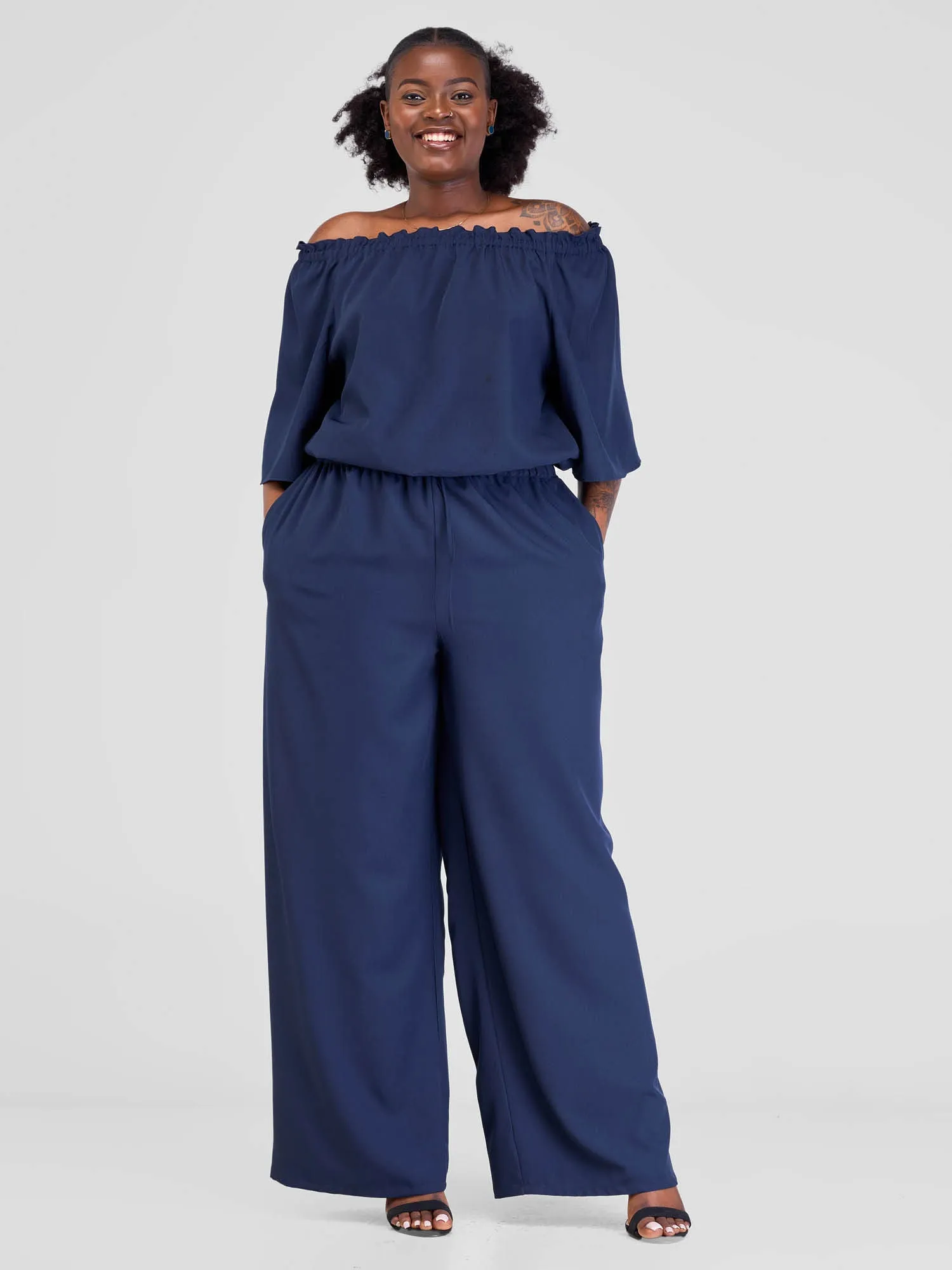 Vivo Situ Off Shoulder Top - Navy