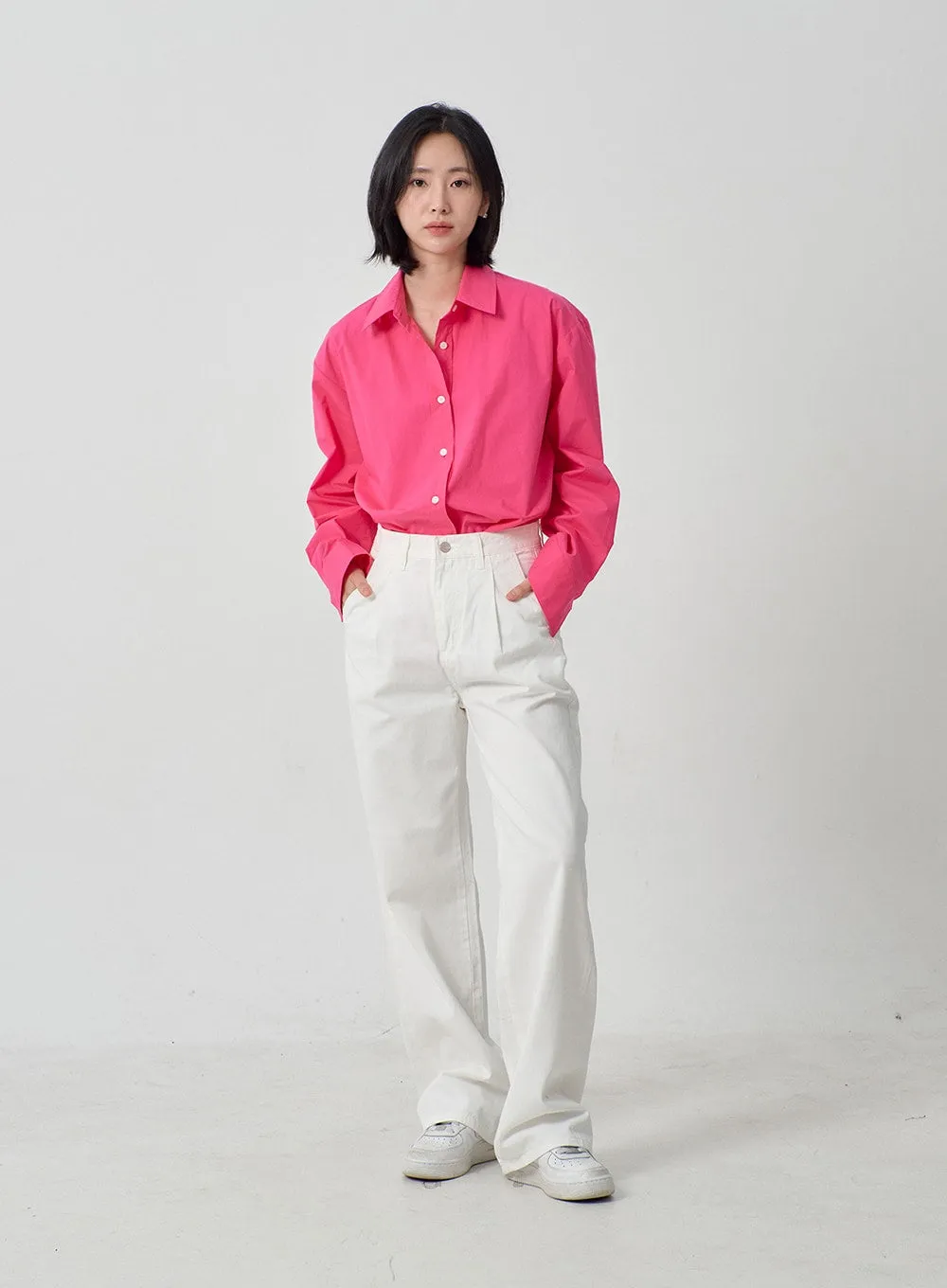 Wide Leg Cotton Pants OF301