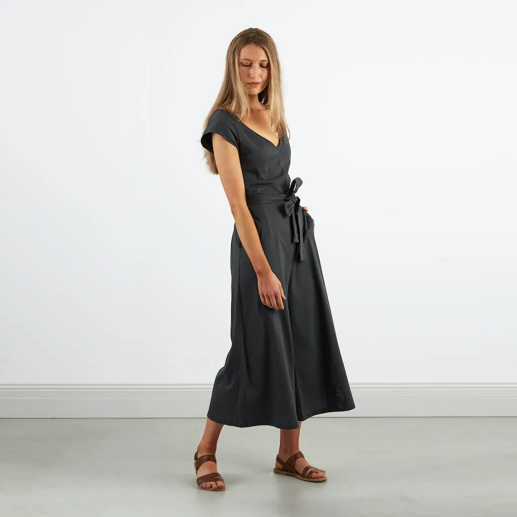 Wide Leg Jumpsuit  | Charcoal